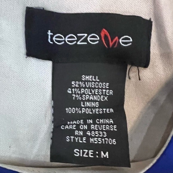 Royal blue with black crotched lace fit and flare dress size medium - Picture 7 of 7